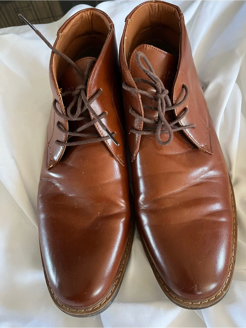 Nunn Bush Men's Tan/Brown Leather Chukka Boots - Lace-Up